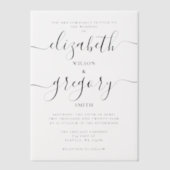 Elegant Wedding Vellum Uitnodigingen (Voorkant)