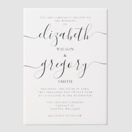 Elegant Wedding Vellum Uitnodigingen
