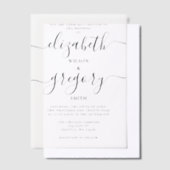 Elegant Wedding Vellum Uitnodigingen (Offset)
