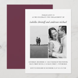 Elegant Wedding Verloving Fotouitnodiging Kaart