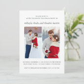 Elegant Wedding Verloving Fotouitnodiging Kaart (Staand voorkant)