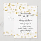 Elegant Wedding Vow Renewal Faux Gold Foil Glitter Kaart (Voorkant / Achterkant)