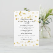 Elegant Wedding Vow Renewal Faux Gold Foil Glitter Kaart (Staand voorkant)