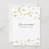 Elegant Wedding Vow Renewal Faux Gold Foil Glitter Kaart (Achterkant)