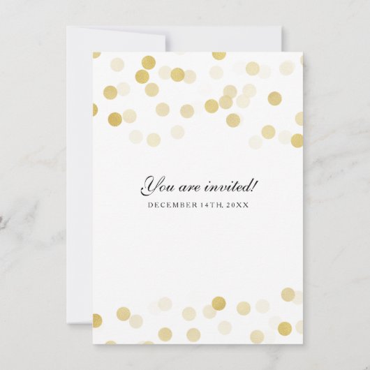 Elegant Wedding Vow Renewal Faux Gold Foil Glitter Kaart (Achterkant)