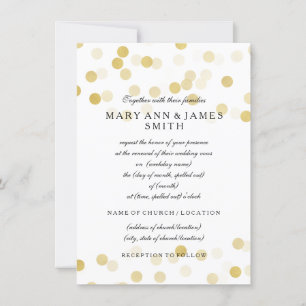 Elegant Wedding Vow Renewal Faux Gold Foil Glitter Kaart