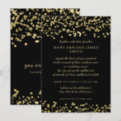 Elegant Wedding Vow Renewal Gold Foil Confetti Kaart (Voorkant / Achterkant)