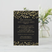 Elegant Wedding Vow Renewal Gold Foil Confetti Kaart (Staand voorkant)