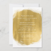 Elegant Wedding Vow Renewal Gold Paint Kijk uit Kaart (Voorkant)
