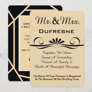 Elegant Wedding Vow Renewal Kaart