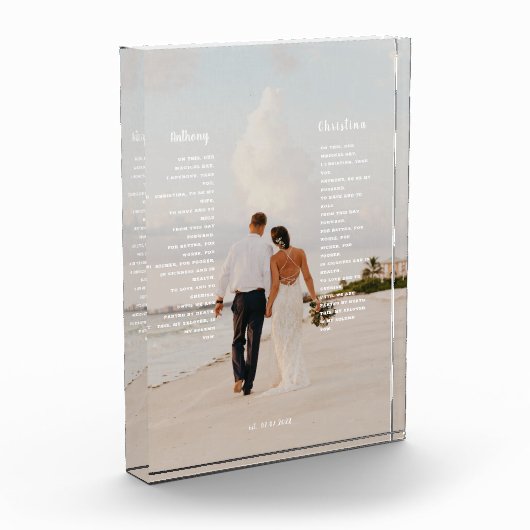 Elegant Wedding Vows Art Fotoblokken (Links)