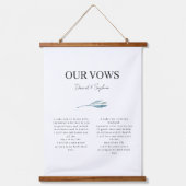 Elegant Wedding Vows Jubileum Gift Hangend Wandkleed (Voorkant)