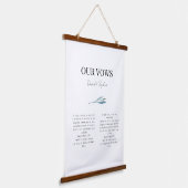 Elegant Wedding Vows Jubileum Gift Hangend Wandkleed (Gebogen)