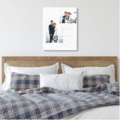 Elegant Wedding Vows Love Script Minimum Two Photo Canvas Afdruk (Insitu (Slaapkamer))