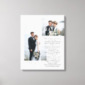 Elegant Wedding Vows Love Script Minimum Two Photo Canvas Afdruk (Voorkant)