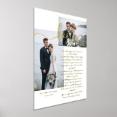 Elegant Wedding Vows Love Script Minimum Two Photo Folie Afdrukken (Laagn)