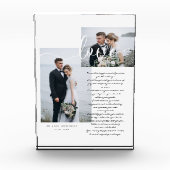 Elegant Wedding Vows Love Script Minimum Two Photo Fotoblokken (Voorkant)