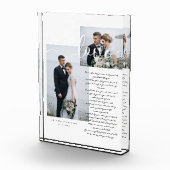 Elegant Wedding Vows Love Script Minimum Two Photo Fotoblokken (Rechts)