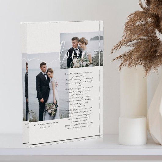 Elegant Wedding Vows Love Script Minimum Two Photo Fotoblokken
