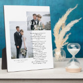 Elegant Wedding Vows Love Script Minimum Two Photo Fotoplaat (Zijkant)