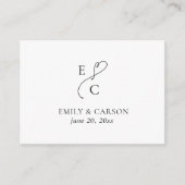 Elegant Wedding Website QR Code Black White Modern Informatiekaartje (Voorkant)