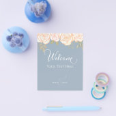 Elegant Wedding Welcome Creëer Your Ewn Dusty Blue Flyer (Enkel)