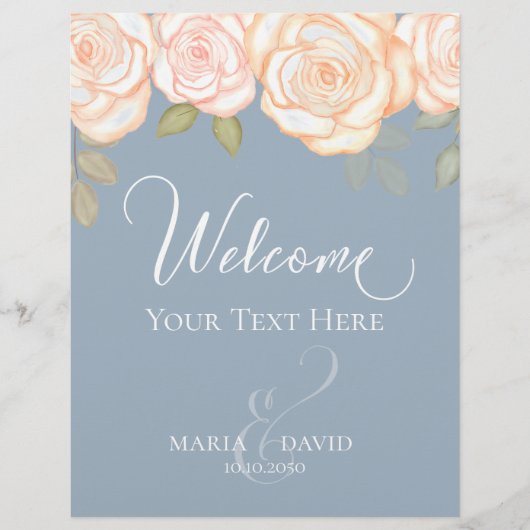Elegant Wedding Welcome Creëer Your Ewn Dusty Flyer (Voorkant)