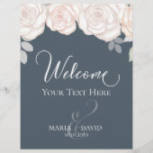 Elegant Wedding Welcome Creëer Your Ewn Dusty Gray Flyer (Voorkant)