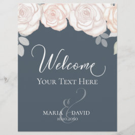 Elegant Wedding Welcome Creëer Your Ewn Dusty Gray Flyer