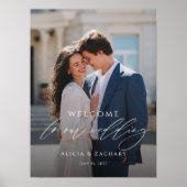 Elegant wedding welcome photo poster (Voorkant)