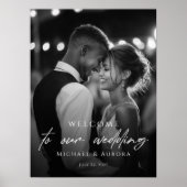 Elegant wedding welcome photo poster (Voorkant)