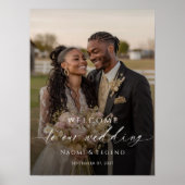Elegant wedding welcome photo  poster (Voorkant)