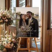 Elegant wedding welcome photo  poster