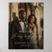 Elegant wedding welcome photo  poster (Voorkant)
