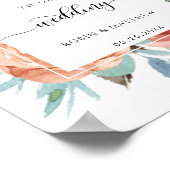 Elegant Wedding Welcome Sign. Etheral Floral Poster (Hoek)