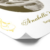 Elegant Wedding Welcome Sign. Poster met foto (Hoek)