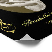 Elegant Wedding Welcome Sign. Poster met foto (Hoek)