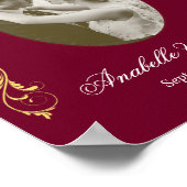 Elegant Wedding Welcome Sign. Poster met foto (Hoek)