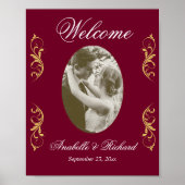 Elegant Wedding Welcome Sign. Poster met foto (Voorkant)