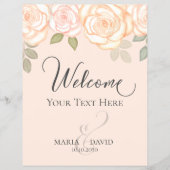 Elegant Wedding Welkom Creëer Uw eigen koraal Flyer (Voorkant)