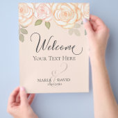 Elegant Wedding Welkom Creëer Uw eigen koraal Flyer (Hand)