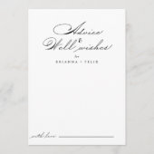 Elegant Wedding Well Wish Advice Kaart (Voorkant)