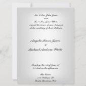 Elegant Wedding White Red Hearts Big Uitnodiging (Achterkant)