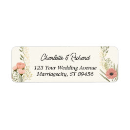 Elegant Wedding Wildflower Tuingadres Etiket