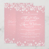 Elegant Wedding Winter Sparkle Blush Kaart (Voorkant / Achterkant)