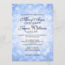 Elegant Wedding Winter Wonderland Sparkle Blue