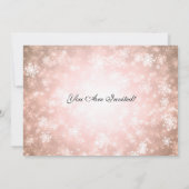 Elegant Wedding Winter Wonderland Sparkle Copper Kaart (Achterkant)