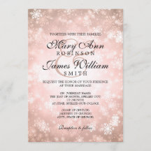 Elegant Wedding Winter Wonderland Sparkle Copper
