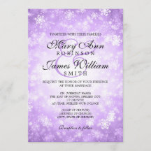 Elegant Wedding Winter Wonderland Sparkle Paars