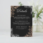 Elegant Wedding with Dark Floral Informatiekaartje (Staand voorkant)